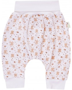 Pantaloni pentru bebeluşi Bio Baby - 92 cm, 18-24 luni, cu imprimeu maro