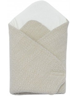 Paturica tricotata pentru bebelusi ECO Rice - Bej, 80 х 80 cm