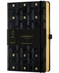 Бележник Castelli Copper & Gold - Weaving Gold, 13 x 21cm, coli albe
