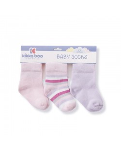 Șosete pentru bebeluși KikkaBoo Stripes - Bumbac, 1-2 ani, mov