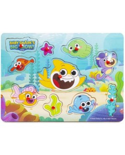 Puzzle din lemn pentru copii Nickelodeon din 10 piese - Rechin mic