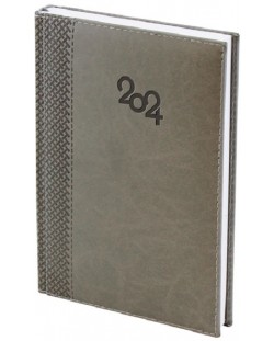 Spree Notebook - Cu copertă termică, 168 de foi, gri, 2024