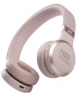Căști fără fir cu microfon JBL - Live 460NC, ANC, roz