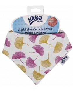 Bandana pentru bebelusi din bumbac organic Xkko - Gingko