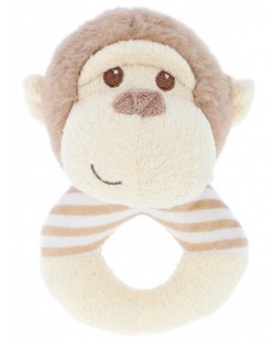 Zrănitoare Keel Toys Keeleco - Maimuță, inel, 14 cm