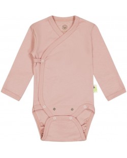 Body pentru bebeluşi Bio Baby - Bumbac organic, 62 cm, 3-4 luni, roz