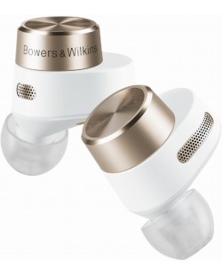 Casti wireless cu microfon Bowers & Wilkins - PI7, TWS, albe