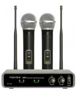 Sistem de microfon wireless Novox - Free H2, negru/gri