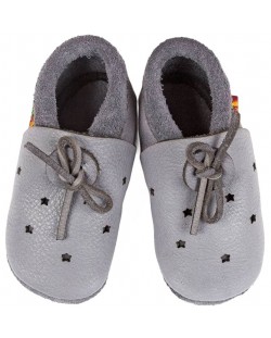 Pantofi pentru bebeluşi Baobaby - Sandals, Stars grey, mărimea XS