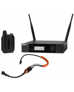 Sistem de microfoane fără fir Shure - GLXD14R+/SM31, negru/portocaliu