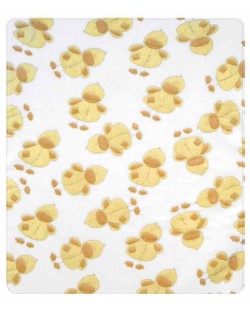 Păturică pentru bebeluș Lorelli - Microfibră, 85 x 100 cm, Ducks