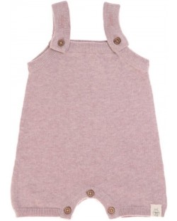 Salopeta pentru bebeluși Lassig - Cozy Knit Wear, 50-56 cm, 0-2 luni, roz