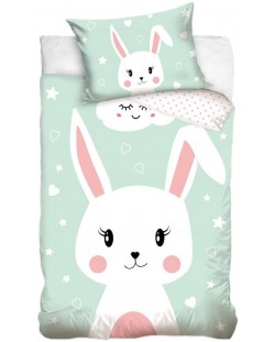 Set 2 piese lenjerie de pat pentru bebeluşi Sonne - Bunny