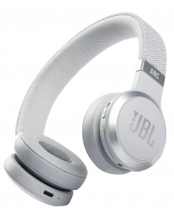 Căști fără fir cu microfon JBL - Live 460NC, ANC, alb