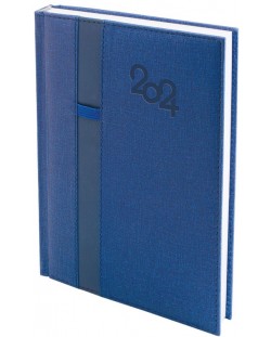 Caiet de notițe Spree Denim - Cu bucla pentru stilou, 168 de foi, albastru, 2024