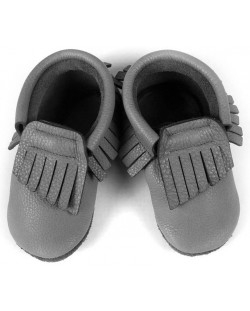 Pantofi pentru bebeluşi Baobaby - Moccasins, grey, mărimea 2XS