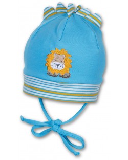 Pălărie pentru bebeluși cu protecție UV 50+ Sterntaler - Pui de leu, 35 cm, 1-2 luni, albastră
