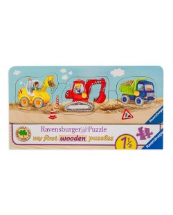 Puzzle pentru bebelusi Ravensburger de 3 piese - My first wooden puzzles