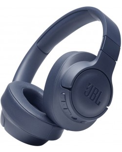 Casti wireless cu microfon JBL - Tune 710BT, albastre