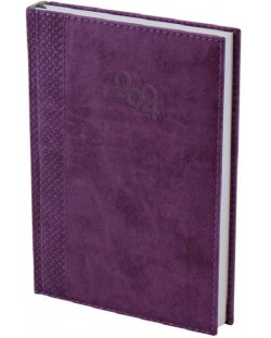 Spree Notebook - Cu copertă termică, 168 de foi, violet, 2024