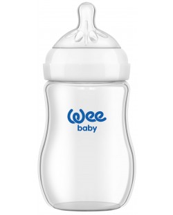 Sticlă pentru bebeluș Wee Baby - Natural, 250 ml