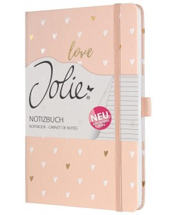 Carnețel cu coperta tare Sigel Jolie Format A5 - Rose Love, căptușite pagini