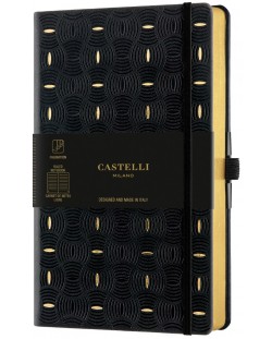 Бележник Castelli Copper & Gold - Rice Grain Gold, 13 x 21 cm, coli albe