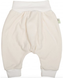 Pantaloni de plus pentru bebeluşi Bio Baby - 68 cm, 3-6 luni, ecru