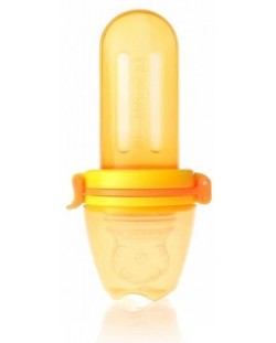 Tetina pentru hrana Kidsme - Squeezer, 4 l+, orange and yellow