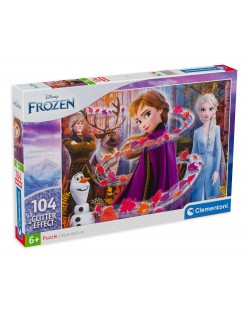 Puzzle stracucitor Clementoni de 104 piese- Frozen 2, Forta lui Anna