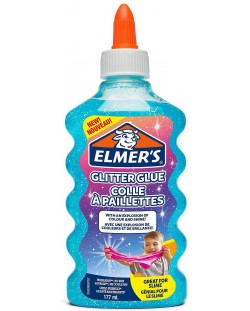 Lipici stralucitor Elmer's Glitter Glue - 177 ml, albastru