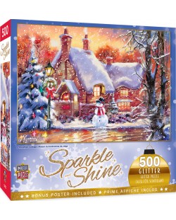 Puzzle starlucitor Master Pieces de 500 piese - Snowman cottage