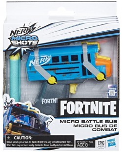 Blastera Hasbro Nerf Micro Shots - Micro Battle Bus, cu 2 sageti 
