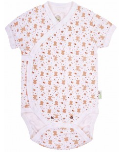 Body cu mânecă scurtă Bio Baby - Bumbac organic, 74 cm, 6-9 luni