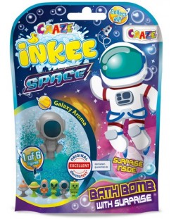 Bath bomb Craze Inkee - Cu o figurină spațială surpriză