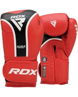 Mănuși de box RDX - Aura Plus T-17 , roșu/negru