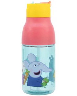 Sticlă din tritan Stor - Peppa Pig, 420 ml, deschidere dubla