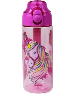 Sticlă ABC 123 - Unicorn roz, 500 ml