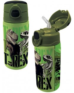 Sticlă de apă Graffiti T-Rex - Със сламка, 500 ml