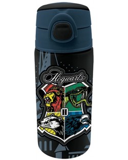 Stică de apă Graffiti Harry Potter - Hogwarts, cu pai, 500 ml