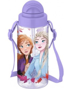 Sticla de apa Disney - Regatul inghetat II, cu banda, 500 ml/