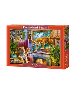 Puzzle Castorland de 3000 piese - Tigrii prind viata