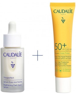 Caudalie Vinoperfect & Vinosun Protect Ser și cremă SPF50+, 30 + 40 ml (limitat)