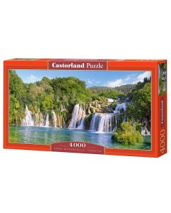 Puzzle panoramic Castorland de 4000 piese - Cascade in Krka, Croatia