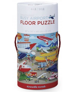 Puzzle pentru copii Crocodile Creek de 50 piese - La aeroport