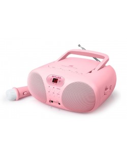 CD player cu microfon Muse - MD-203 KB, roz