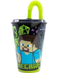 Pahar cu pai Stor Minecraft - 430 ml 