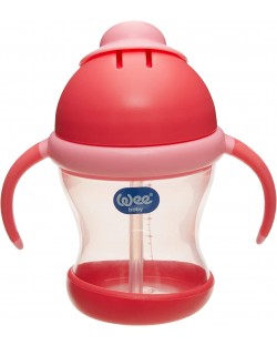 Cana cu pai si manere Wee Baby - Red, 200 ml
