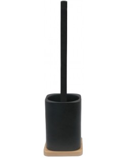 Pensulă de toaletă Inter Ceramic - Ninel, 9,4 x 37,5 cm, negru-bamboo