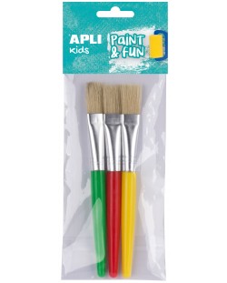 Set pensule pictura APLI - 3 bucati plate